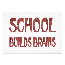 School Builds Brains Custom Invitation