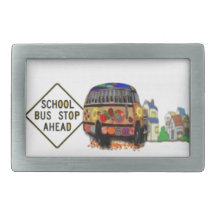 School Bus Driver Rectangular Belt Buckles
