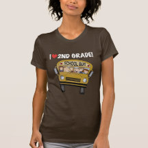 School Bus Love 2nd Grade Tshirts