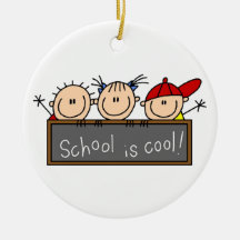 School is Cool Christmas Ornament