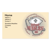 School Nurse Axiom Business Card Template