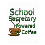 School Secretary Powered by Coffee Postcards