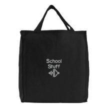 School Stuff - Embroidered Bag