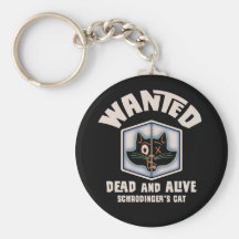 Schrodinger's Cat Wanted Key Chain