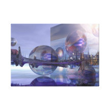 Sci-fi Canvas print Alien City