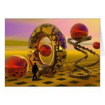 Sci-fi greetings card