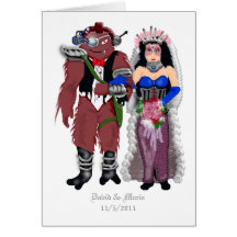 sci-fi wedding card