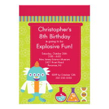 Science Birthday Party Invitation