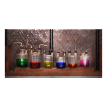 Science - Chemist - Glassware for couples Customised Photo Card