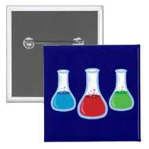 Science Flasks Pinback Buttons