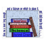 Science Teacher Gifts, Unique Book Stack Design Post Card