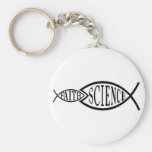Science Trumps Faith Fish Keychains
