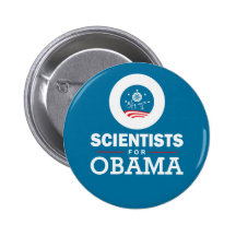 Scientists for Obama Pinback Button