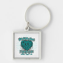 Scleroderma Heart I Fight Like A Girl Keychains