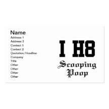 scooping poop business card templates