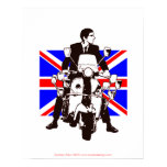 Scooter Rider 2010 Union Jack Background Poster posters