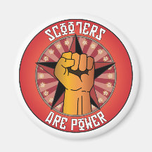 Scooters Are Power Fridge Magnet