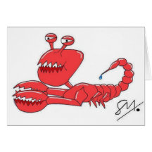 Scorpi crab greeting cards