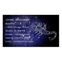 Scorpio Horoscope Business Cards