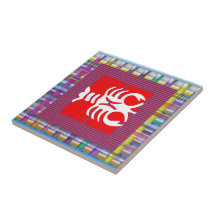SCORPIO Zodiac Astrology Jyotish Symbols Tiles