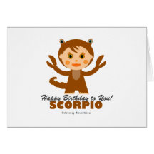 Scorpio Zodiac for Kids Greeting Card