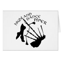 Scottish Highland Dance Piper Card