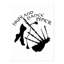 Scottish Highland Dance Piper Post Cards