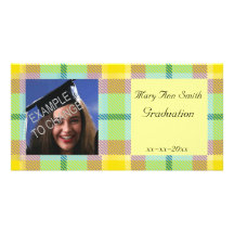 Scottish Pastel Graduation Photo Card