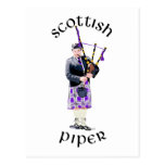 Scottish Piper - Purple Post Cards