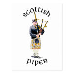 Scottish Piper - Tan Kilt Post Card