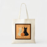 Scottish Terrier Halloween Tote Canvas Bags