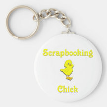 Scrapbooking Chick Keychain