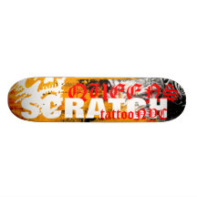 SCRATCH STICKER, QUEENS, SCRATCH, tattooNYC Skateboard