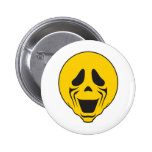 Screaming Scream Smiley Face Button