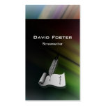 Screenwriter in film television theatrical Script Business Card