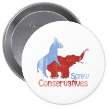 Screw Conservatives Faded Pins