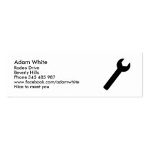Screw wrench business card template