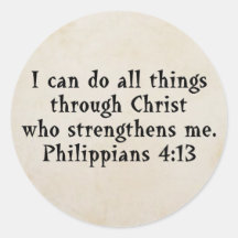 scripture Phil 4:13 Stickers