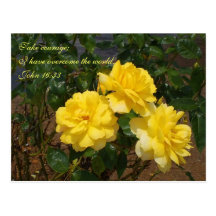 Scripture postcard I have overcome the world