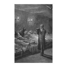 Scripture Reader in a Night Refuge Gallery Wrap Canvas