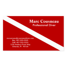Scuba Business - Personal Card - Dark Red Business Card Templates