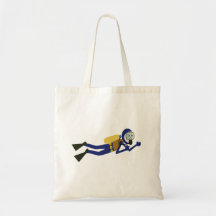 Scuba Diver Canvas Bags