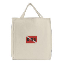 SCUBA Diver "SCUBA Diva" Embroidered Bag