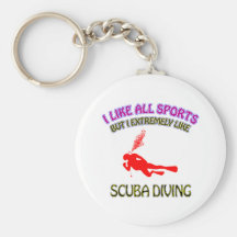 Scuba diving designs keychain