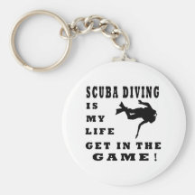 Scuba Diving Is My Life Keychains