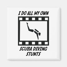Scuba Diving Stunts Refrigerator Magnets