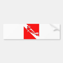 Scuba Girl Bumper Sticker