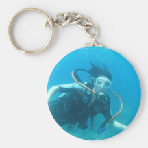 Scuba Girl  Keychain