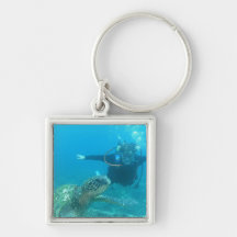 Scuba Underwater Life Keychain