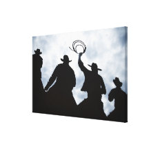 sculpture that welcomes you to Dodge City Kansas Gallery Wrapped Canvas